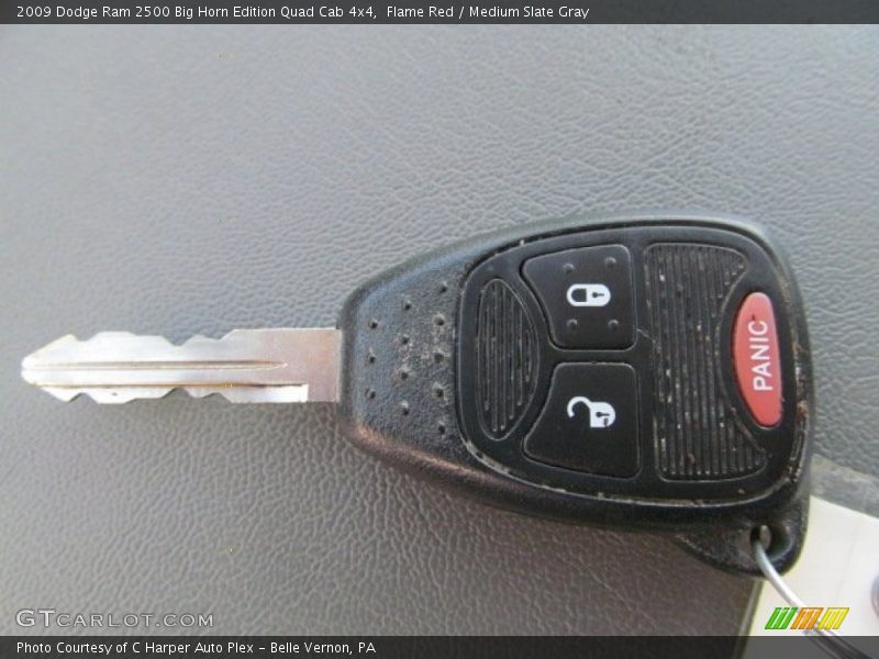 Flame Red / Medium Slate Gray 2009 Dodge Ram 2500 Big Horn Edition Quad Cab 4x4