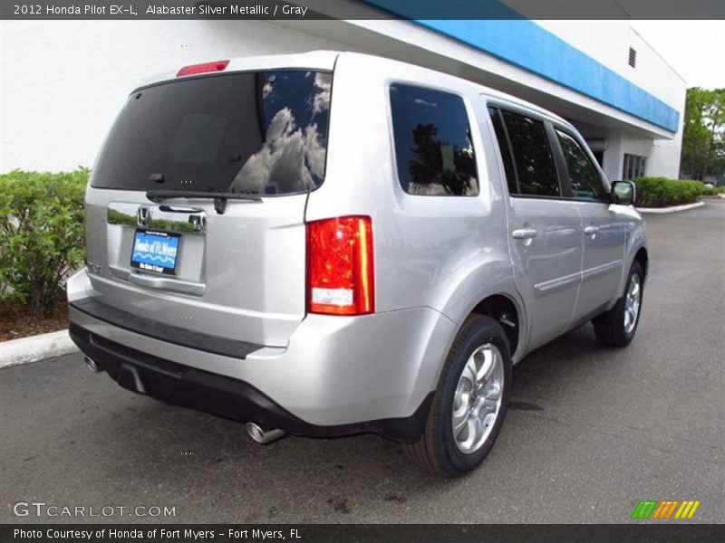 Alabaster Silver Metallic / Gray 2012 Honda Pilot EX-L