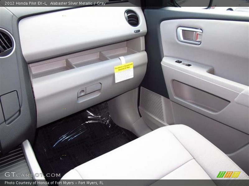 Alabaster Silver Metallic / Gray 2012 Honda Pilot EX-L