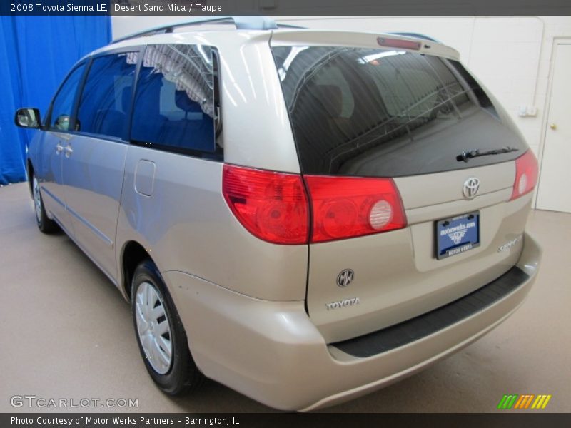 Desert Sand Mica / Taupe 2008 Toyota Sienna LE