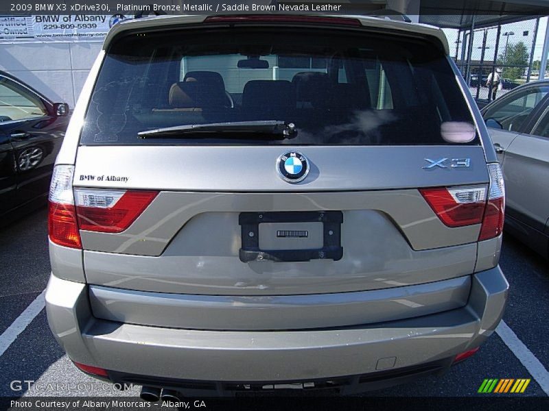 Platinum Bronze Metallic / Saddle Brown Nevada Leather 2009 BMW X3 xDrive30i
