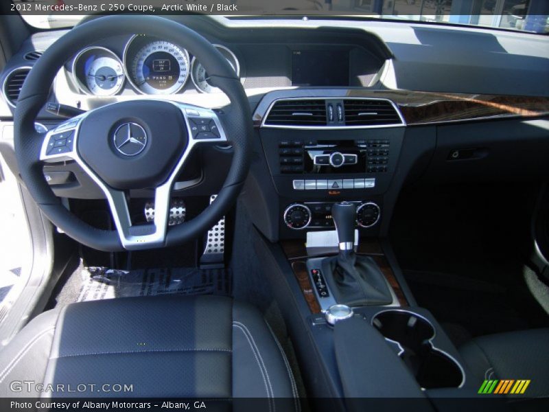 Arctic White / Black 2012 Mercedes-Benz C 250 Coupe