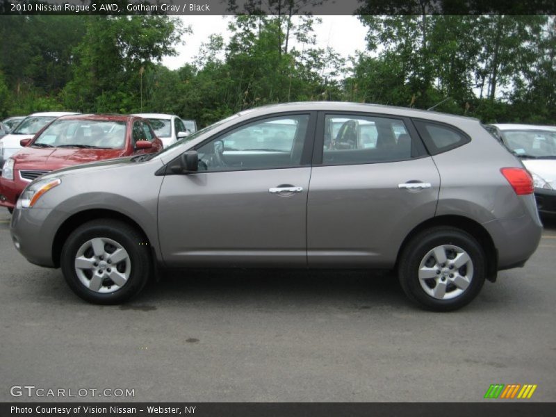 Gotham Gray / Black 2010 Nissan Rogue S AWD