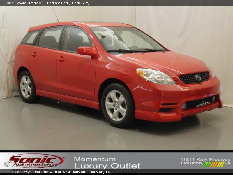Radiant Red / Dark Gray 2004 Toyota Matrix XR