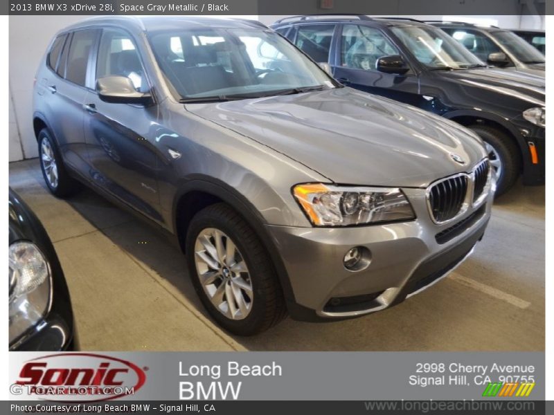 Space Gray Metallic / Black 2013 BMW X3 xDrive 28i
