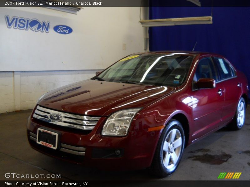 Merlot Metallic / Charcoal Black 2007 Ford Fusion SE