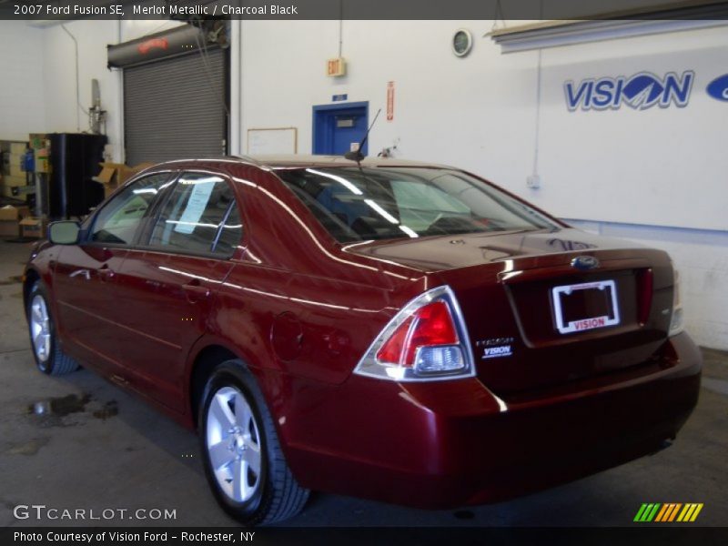 Merlot Metallic / Charcoal Black 2007 Ford Fusion SE