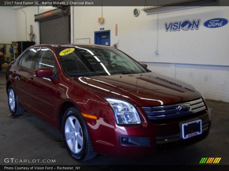 Merlot Metallic / Charcoal Black 2007 Ford Fusion SE
