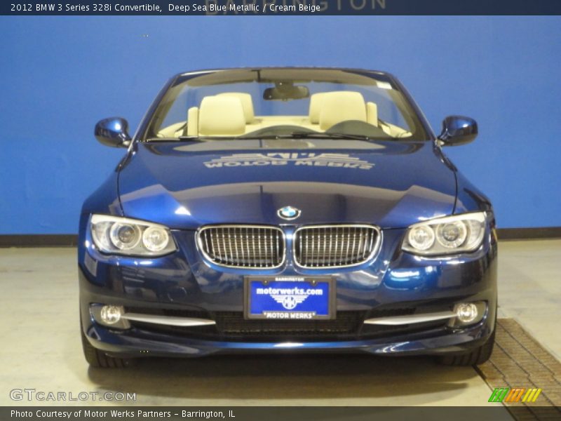 Deep Sea Blue Metallic / Cream Beige 2012 BMW 3 Series 328i Convertible
