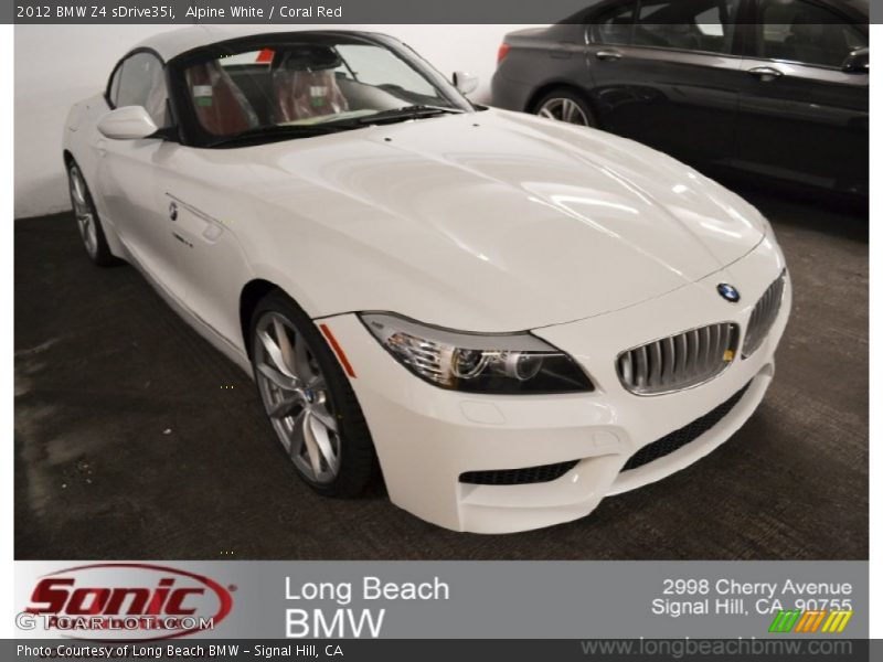 Alpine White / Coral Red 2012 BMW Z4 sDrive35i
