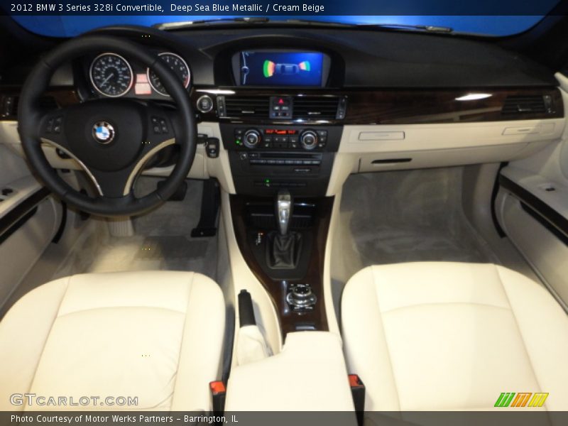 Deep Sea Blue Metallic / Cream Beige 2012 BMW 3 Series 328i Convertible