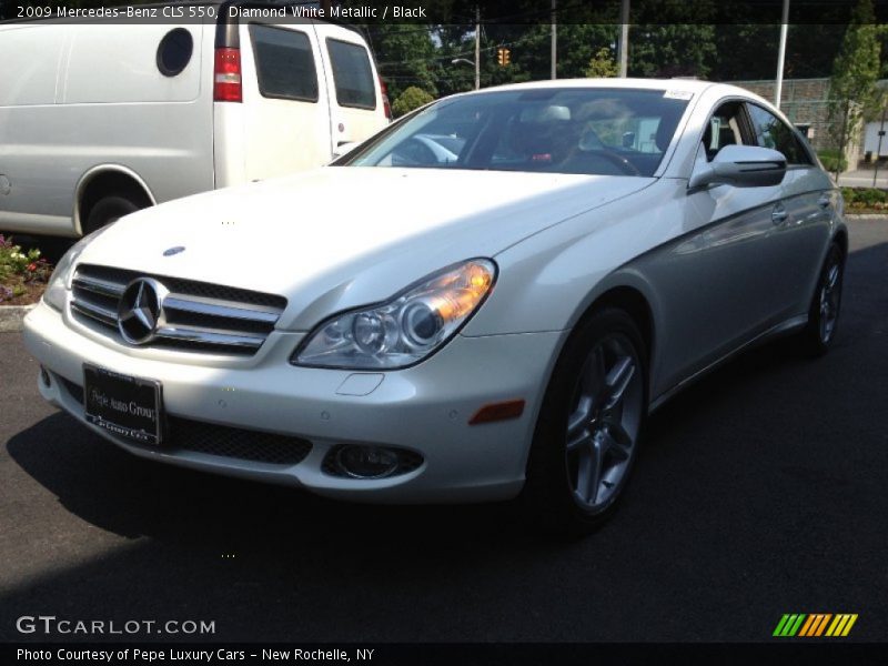 Diamond White Metallic / Black 2009 Mercedes-Benz CLS 550