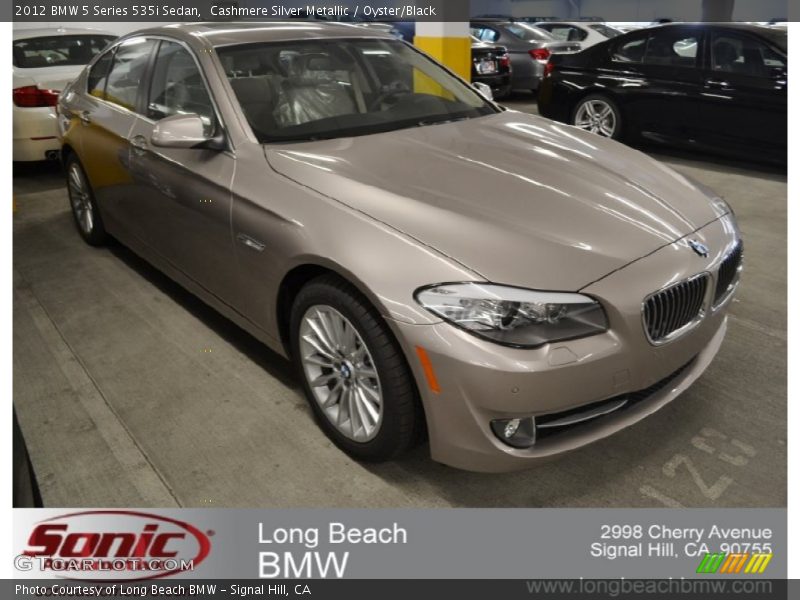 Cashmere Silver Metallic / Oyster/Black 2012 BMW 5 Series 535i Sedan