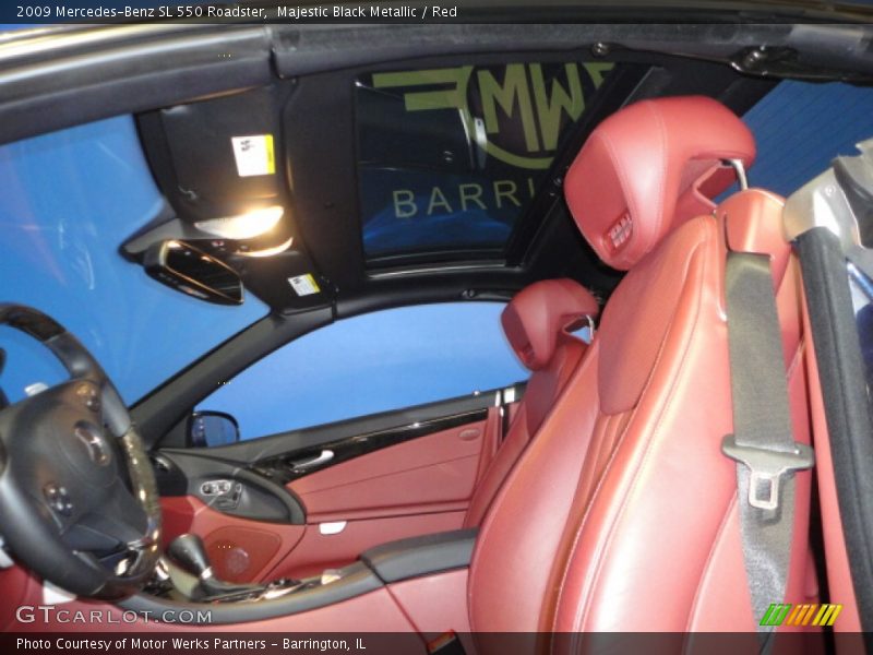Majestic Black Metallic / Red 2009 Mercedes-Benz SL 550 Roadster
