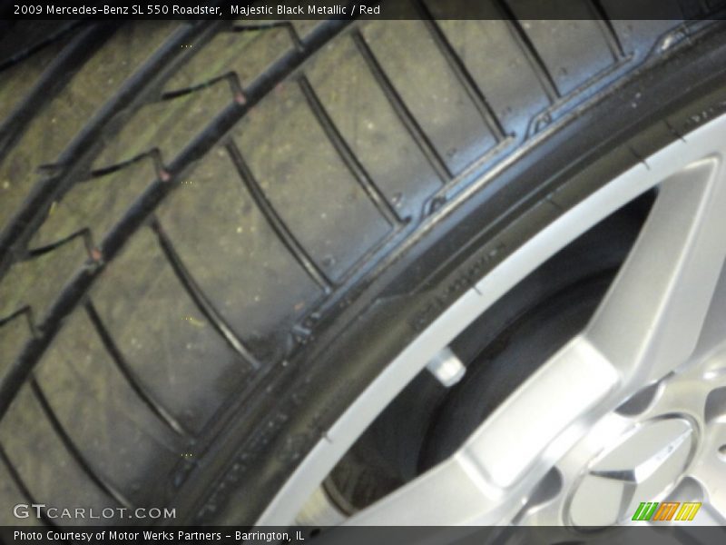 Majestic Black Metallic / Red 2009 Mercedes-Benz SL 550 Roadster