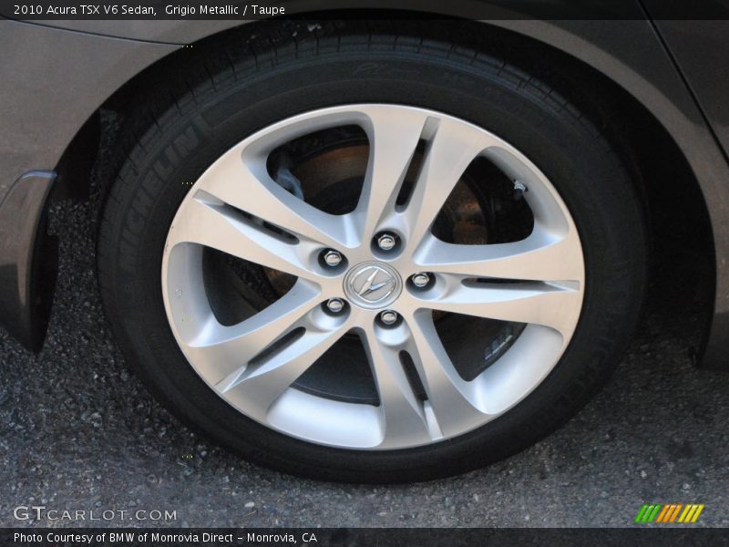 Grigio Metallic / Taupe 2010 Acura TSX V6 Sedan