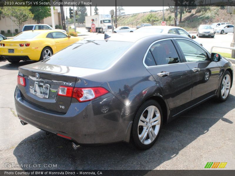 Grigio Metallic / Taupe 2010 Acura TSX V6 Sedan