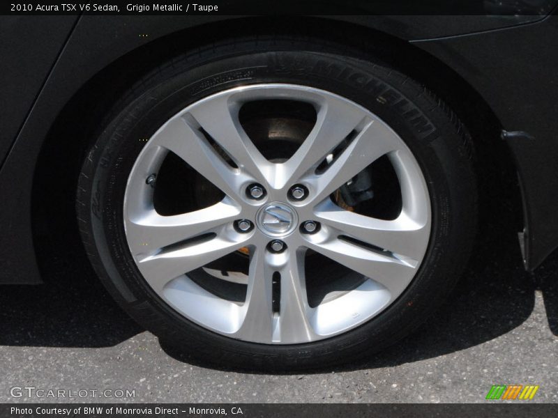 Grigio Metallic / Taupe 2010 Acura TSX V6 Sedan