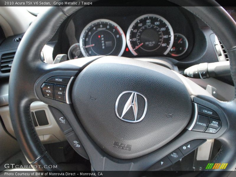 Grigio Metallic / Taupe 2010 Acura TSX V6 Sedan