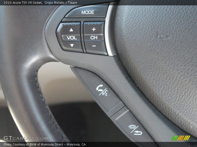 Grigio Metallic / Taupe 2010 Acura TSX V6 Sedan
