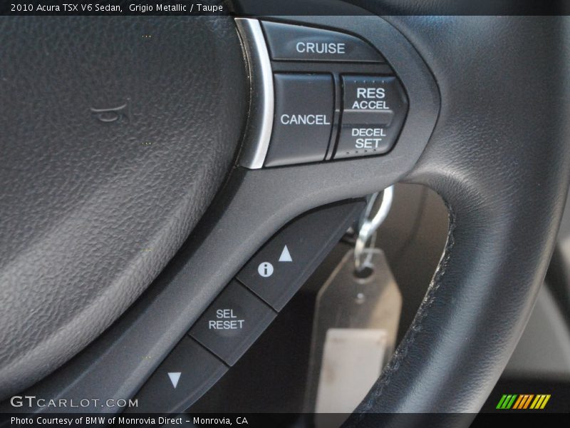 Grigio Metallic / Taupe 2010 Acura TSX V6 Sedan