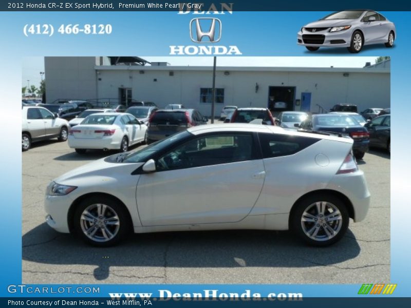 Premium White Pearl / Gray 2012 Honda CR-Z EX Sport Hybrid