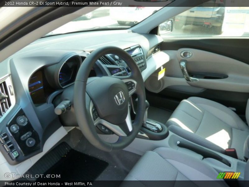 Premium White Pearl / Gray 2012 Honda CR-Z EX Sport Hybrid