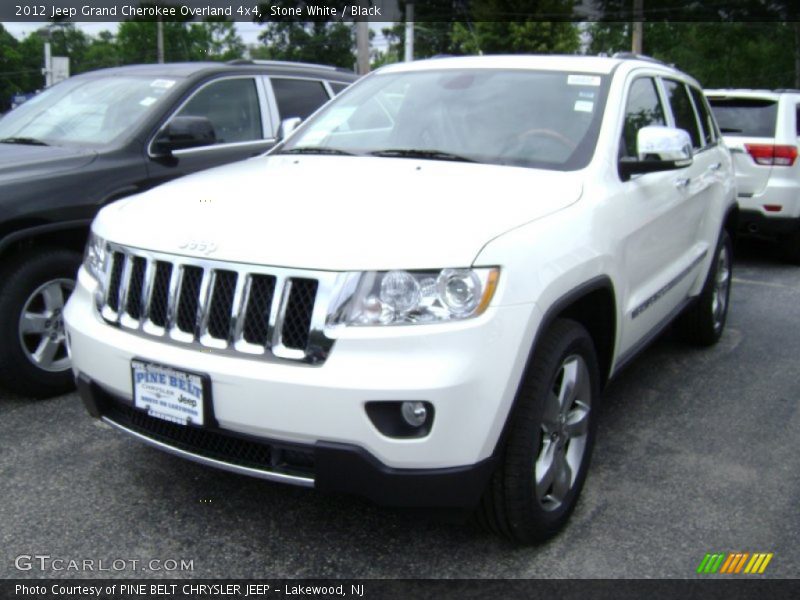 Stone White / Black 2012 Jeep Grand Cherokee Overland 4x4