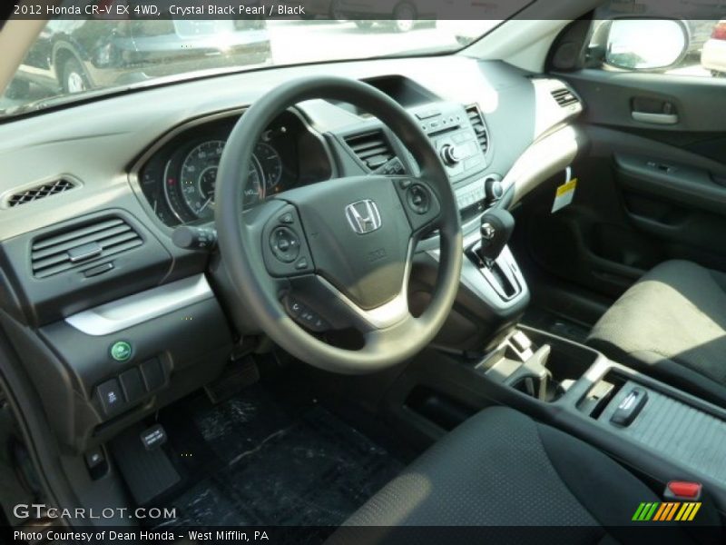 Crystal Black Pearl / Black 2012 Honda CR-V EX 4WD