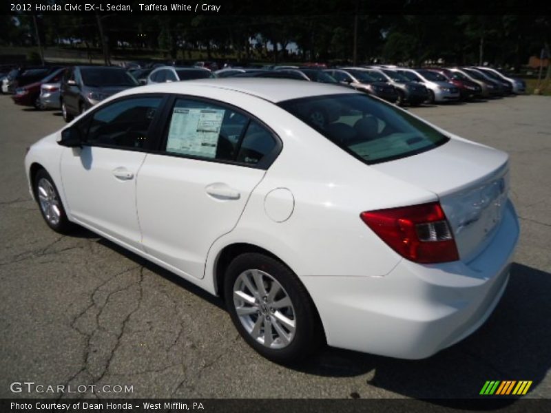 Taffeta White / Gray 2012 Honda Civic EX-L Sedan