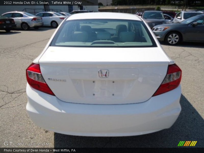 Taffeta White / Gray 2012 Honda Civic EX-L Sedan