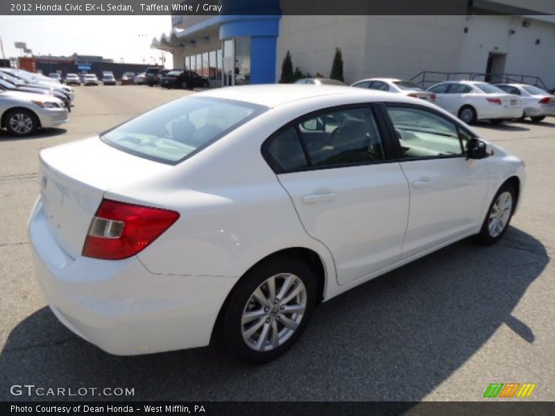 Taffeta White / Gray 2012 Honda Civic EX-L Sedan