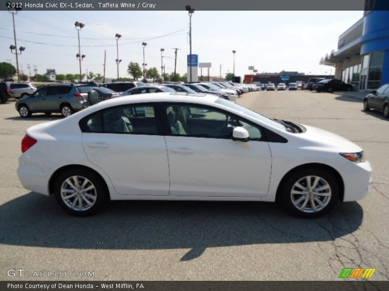 Taffeta White / Gray 2012 Honda Civic EX-L Sedan
