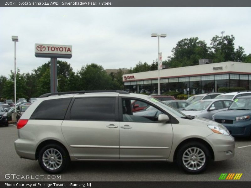 Silver Shadow Pearl / Stone 2007 Toyota Sienna XLE AWD