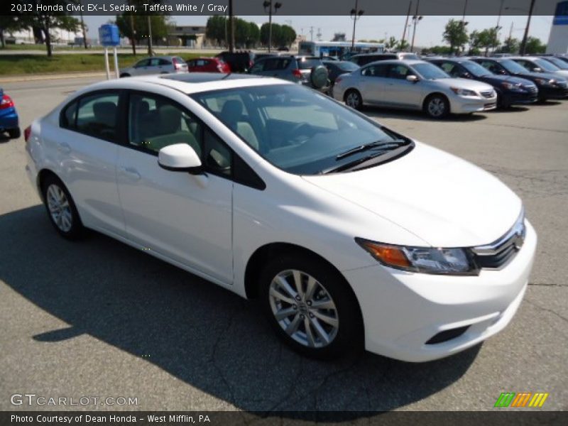 Taffeta White / Gray 2012 Honda Civic EX-L Sedan
