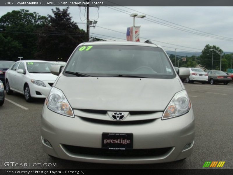 Silver Shadow Pearl / Stone 2007 Toyota Sienna XLE AWD
