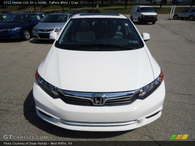 Taffeta White / Gray 2012 Honda Civic EX-L Sedan