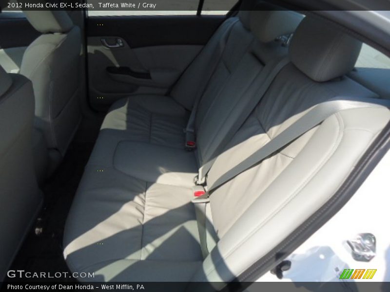 Taffeta White / Gray 2012 Honda Civic EX-L Sedan