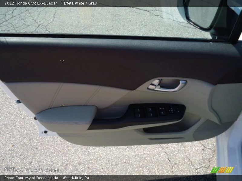 Taffeta White / Gray 2012 Honda Civic EX-L Sedan