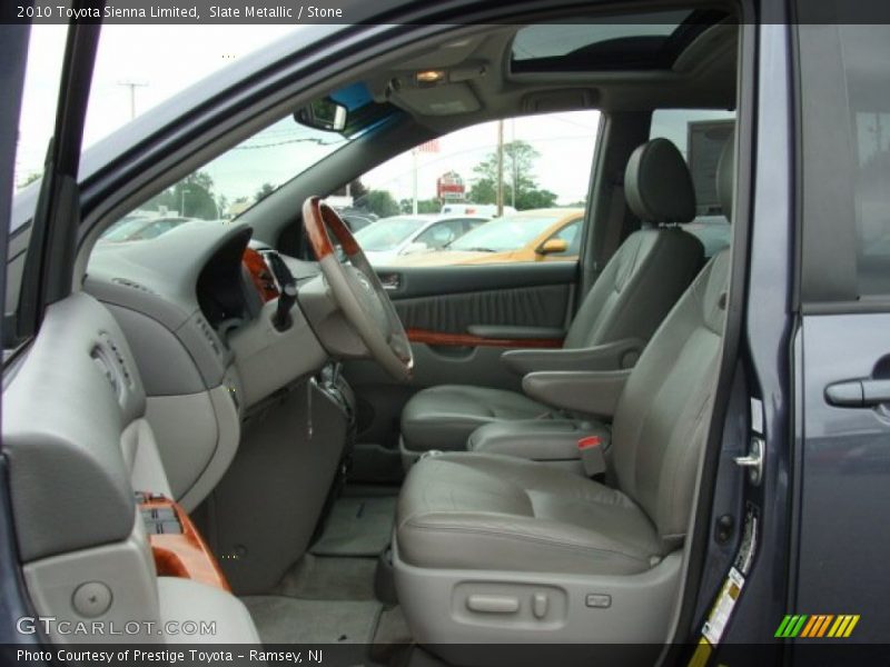 Front Seat of 2010 Sienna Limited