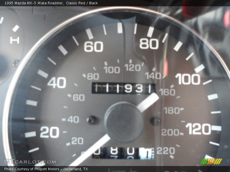 Classic Red / Black 1995 Mazda MX-5 Miata Roadster