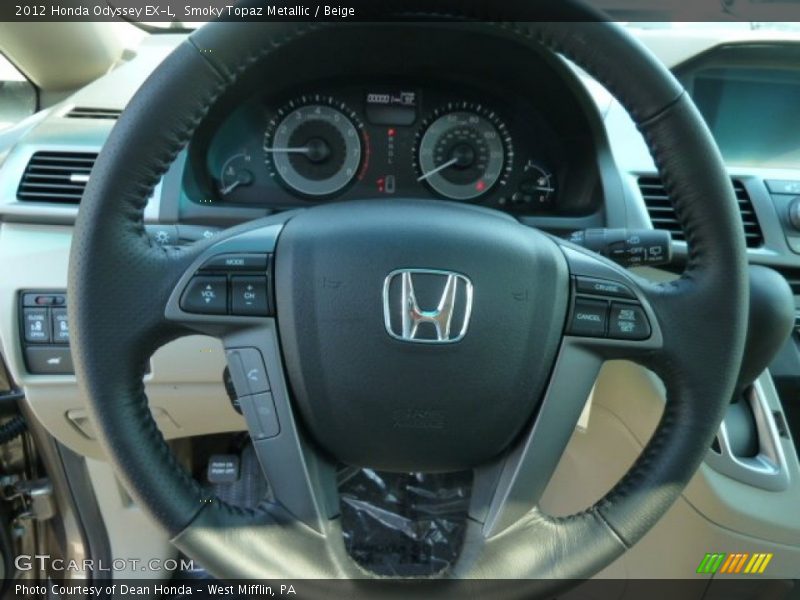 Smoky Topaz Metallic / Beige 2012 Honda Odyssey EX-L