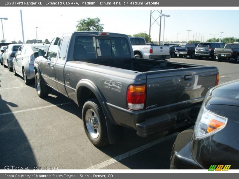 Medium Platinum Metallic / Medium Graphite 1998 Ford Ranger XLT Extended Cab 4x4