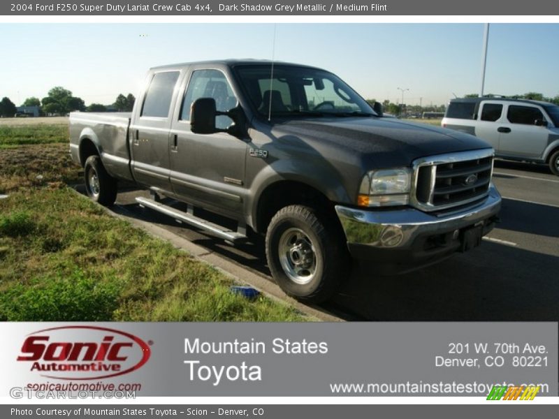 Dark Shadow Grey Metallic / Medium Flint 2004 Ford F250 Super Duty Lariat Crew Cab 4x4