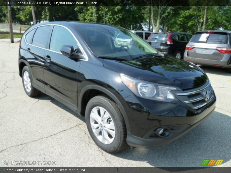 Crystal Black Pearl / Black 2012 Honda CR-V EX 4WD