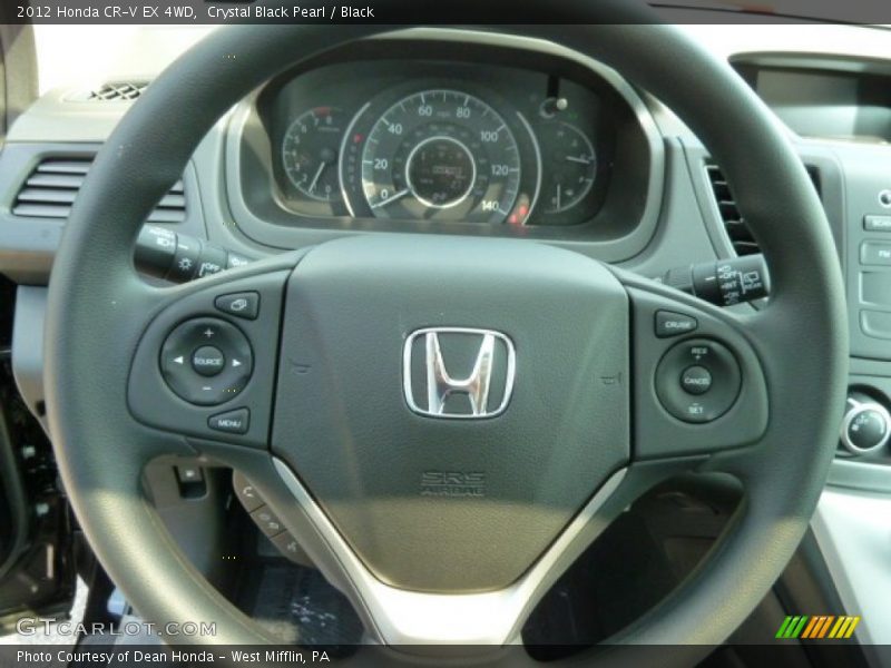 Crystal Black Pearl / Black 2012 Honda CR-V EX 4WD