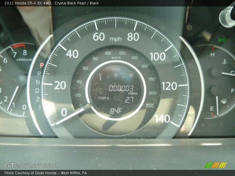 Crystal Black Pearl / Black 2012 Honda CR-V EX 4WD