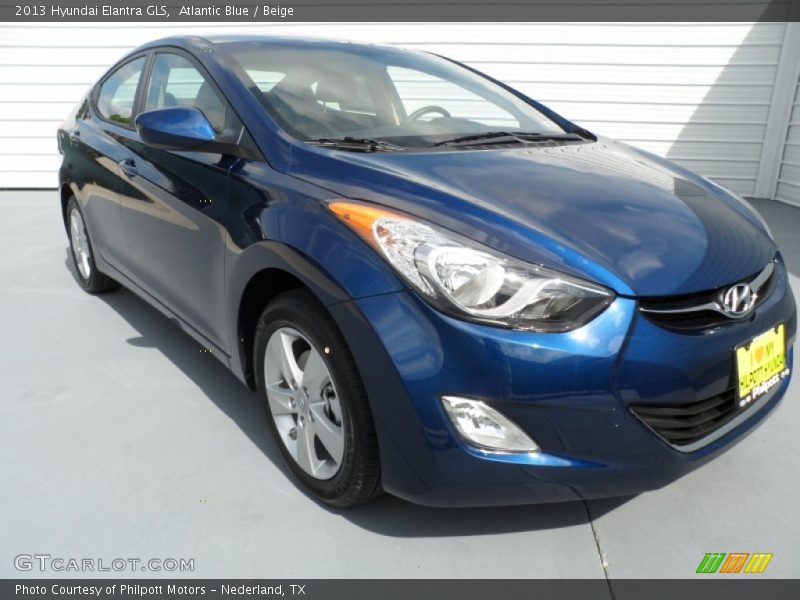 Atlantic Blue / Beige 2013 Hyundai Elantra GLS