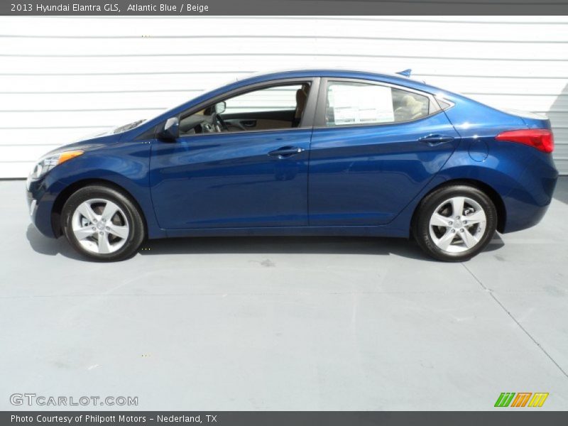 Atlantic Blue / Beige 2013 Hyundai Elantra GLS