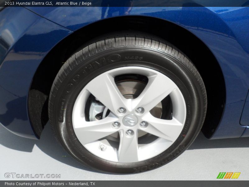 Atlantic Blue / Beige 2013 Hyundai Elantra GLS